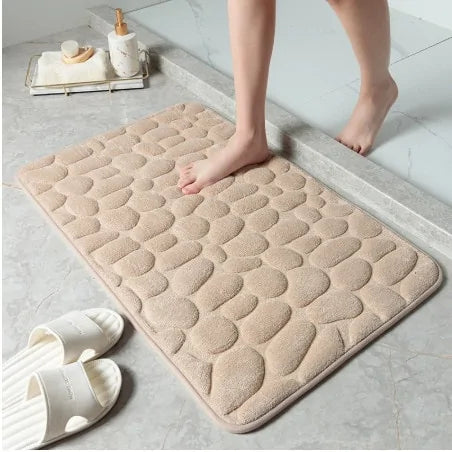 Non-Slip Embossed Bathroom Mat for Safety & Comfort