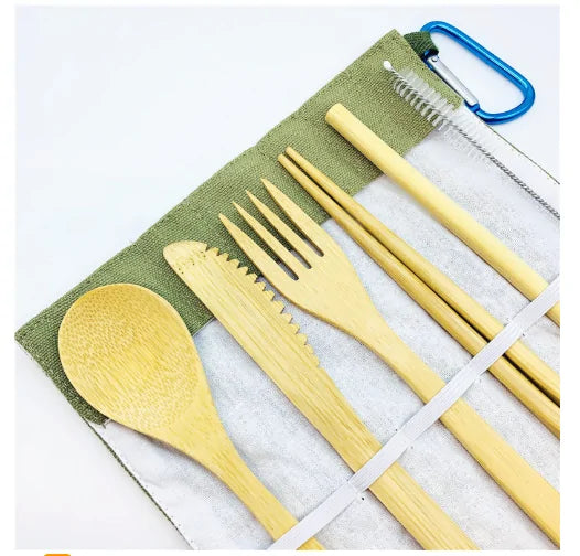 Portable Eco-Friendly Bamboo Cutlery Set - Sustainable Choice