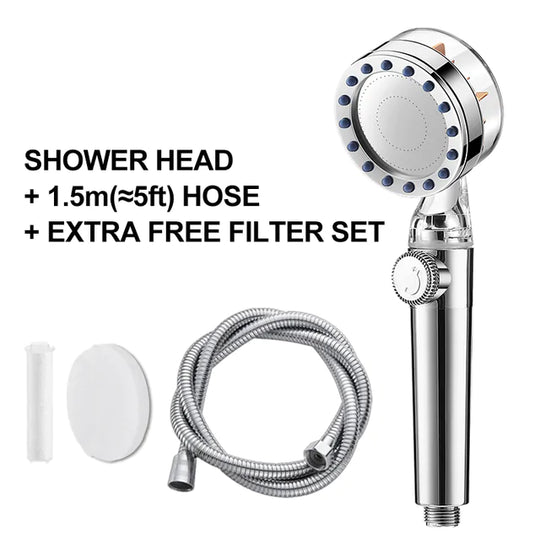 Turbocharged Handheld Shower Head - High Pressure, ABS