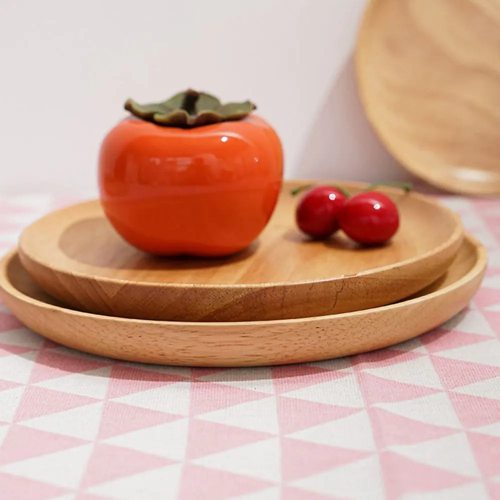 Natural Wood Serving Plate - Elegant & Eco-Friendly Design