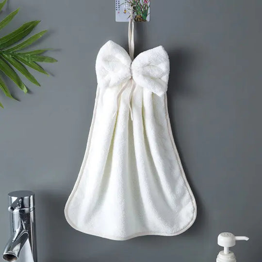 Microfiber Quick-Dry Bowknot Hand Towels - Soft & Stylish