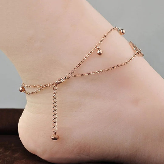 Minimalist Rose Anklet