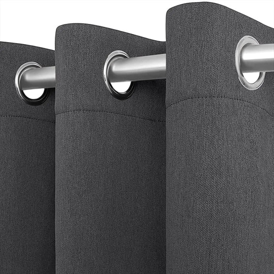 2 Panels Blackout Curtains for Bedroom with Grommet 42x84 inch Dark Grey