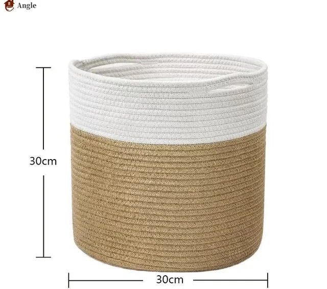 Thick Cotton Rope Laundry Bucket – Durable & Stylish