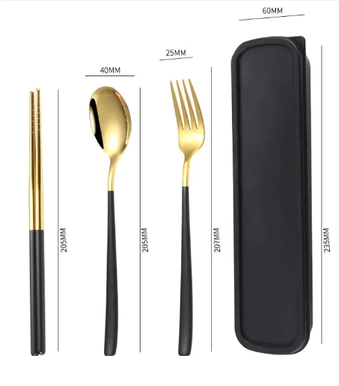 Portable Stainless Steel Cutlery Set - Durable & Compact