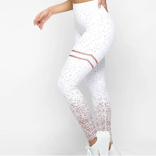 Women’s Gold Print Leggings - Stylish & Comfortable