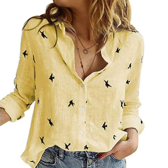 Office Lady Oversized Shirt Tops