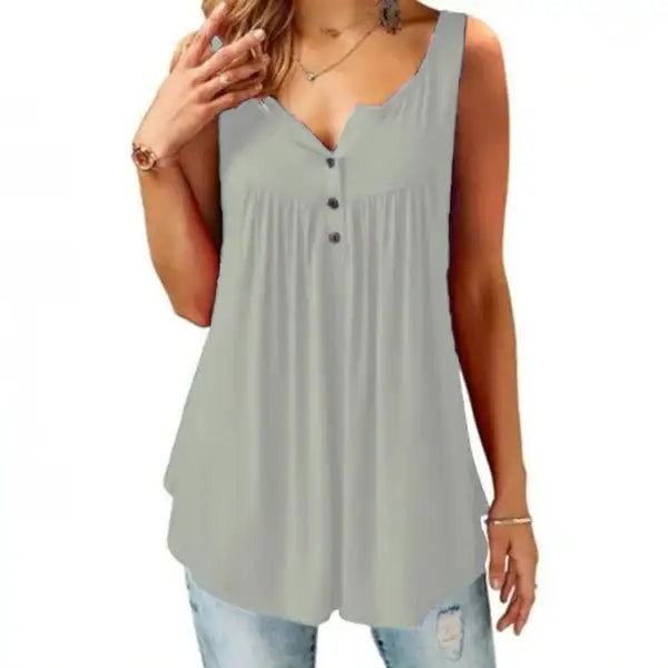 Solid Color Casual Tank Tops for Women