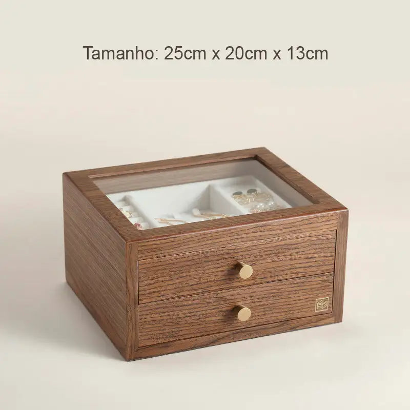 Wooden Jewelry Box & Holder for Accessories