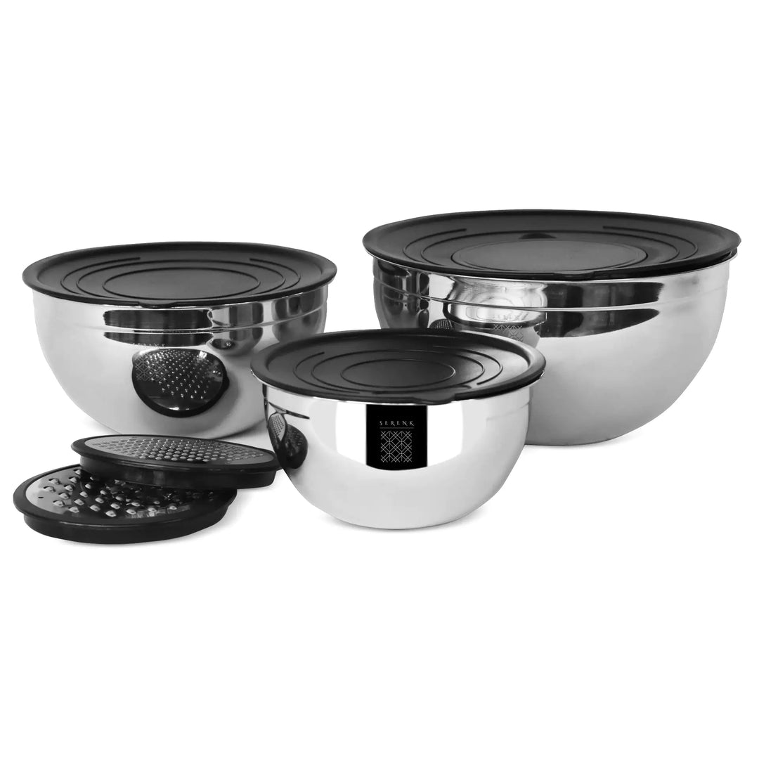 Serenk 9-Piece Stainless Steel Mixing Bowl Set