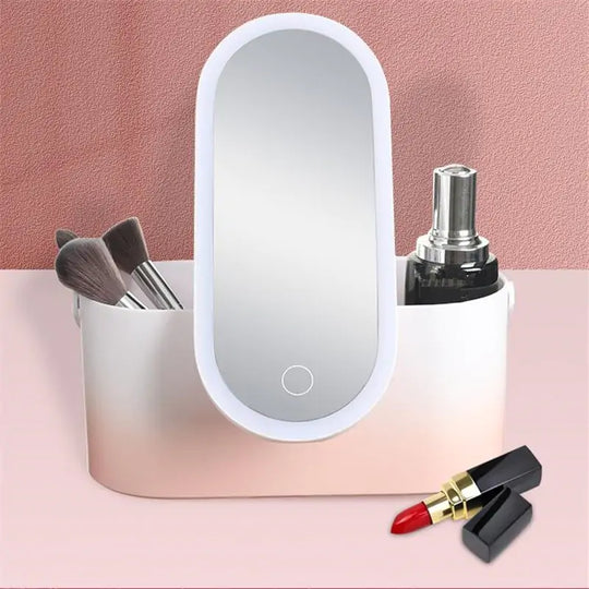 Portable USB Makeup Mirror Organizer