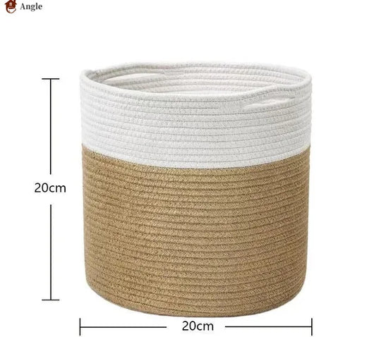 Thick Cotton Rope Laundry Bucket – Durable & Stylish