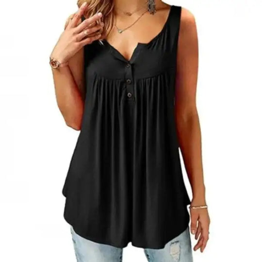 Solid Color Casual Tank Tops for Women