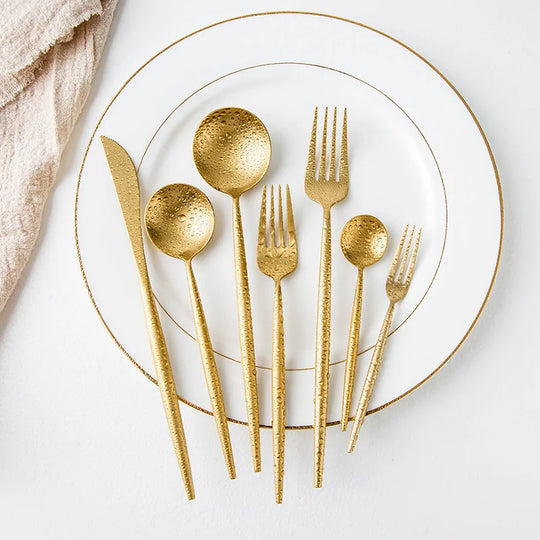 Luxury Gold Cutlery Set - Elegant Dining Flatware