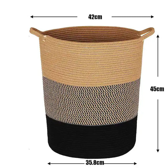 Thick Cotton Rope Laundry Bucket – Durable & Stylish