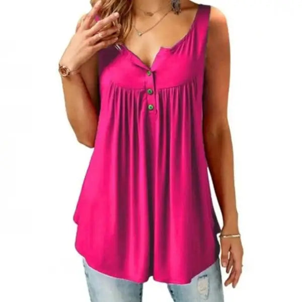 Solid Color Casual Tank Tops for Women