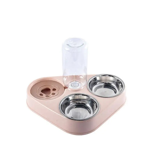 3-in-1 Automatic Pet Food Bowl & Drinking Feeder