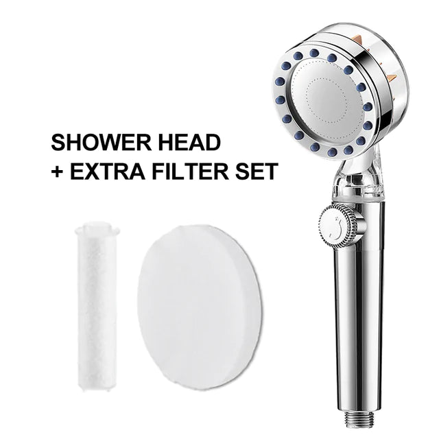 Turbocharged Handheld Shower Head - High Pressure, ABS